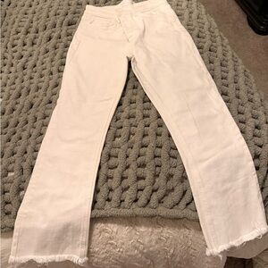 VERVET BY FLYING MONKEY White Cropped Jeans